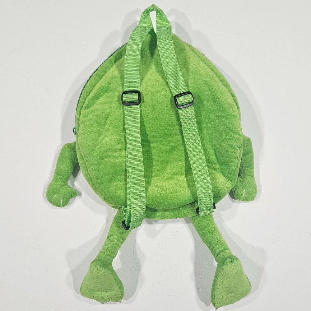 Disney Parks Mike Wazowski Plush Backpack Monsters Inc Green Soft Bag - Picture 2 of 8